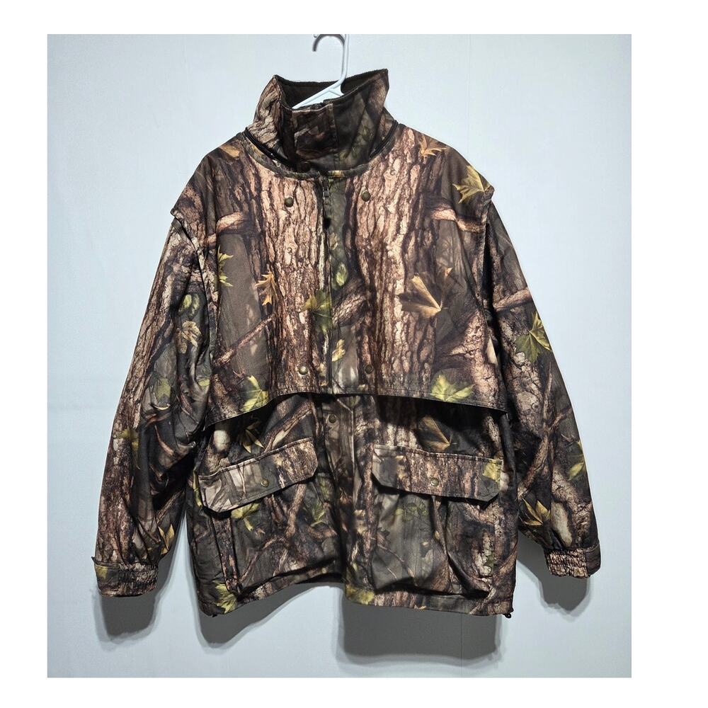 Master Sportsman Vintage Camo Men's Double Lined Hunting Jacket Size Large